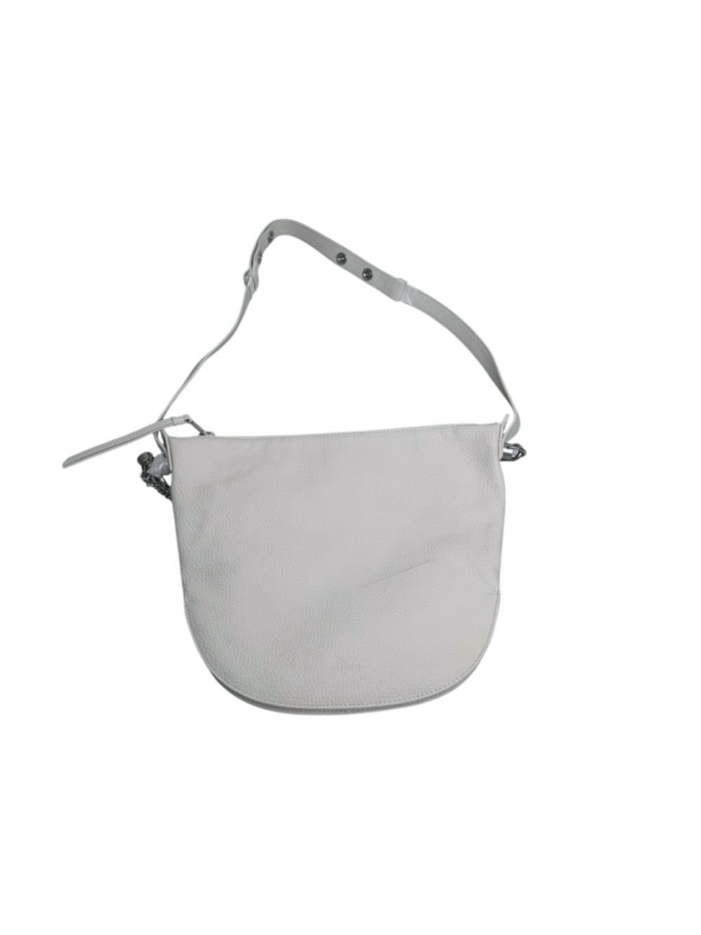 ALLSAINTS Blake Leather Shoulder Bag Pampas White Silver Hardware *FLAWED* - Picture 11 of 16